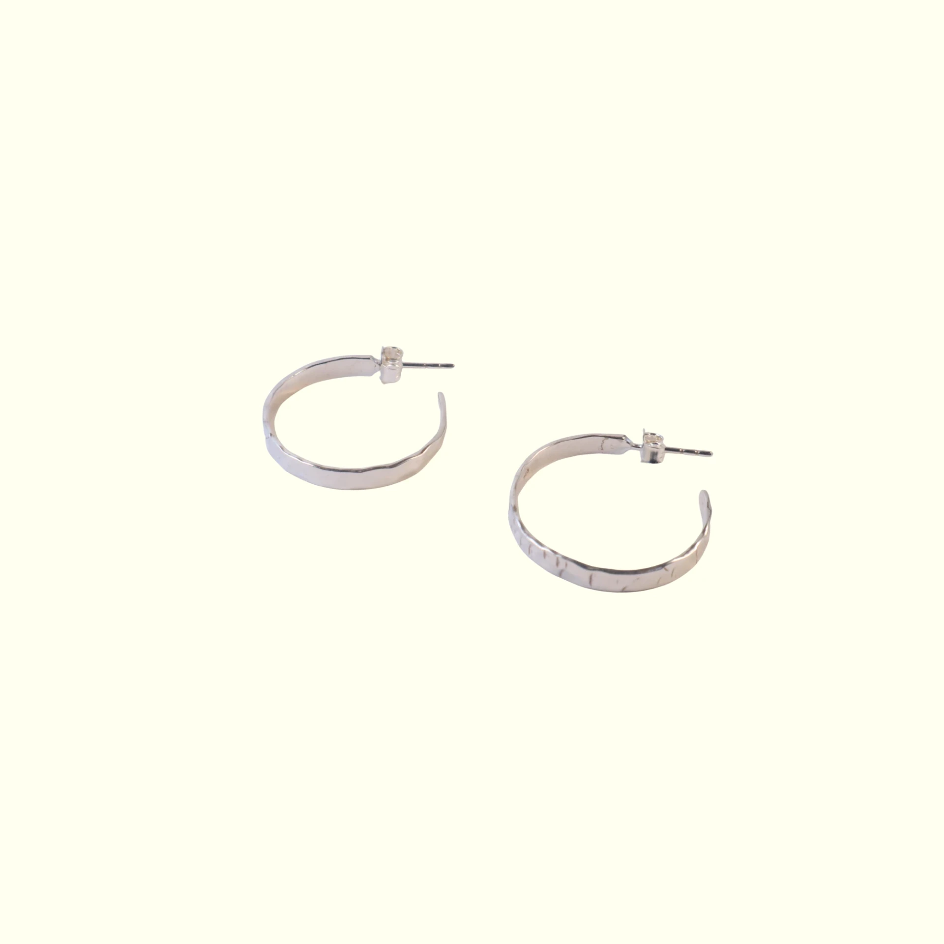 Créoles Flou 25 mm (Argent)