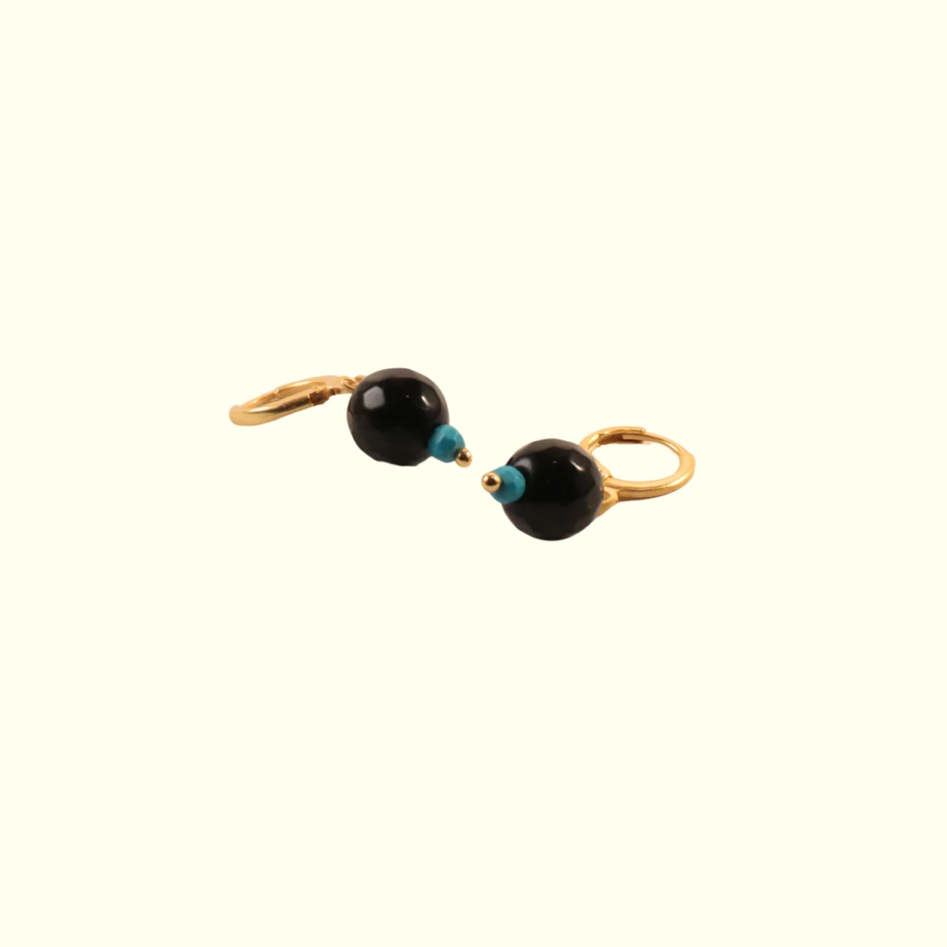 Boucles d'oreilles Cute (Onyx noir)